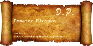 Demeter Piroska névjegykártya