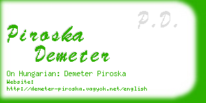 piroska demeter business card